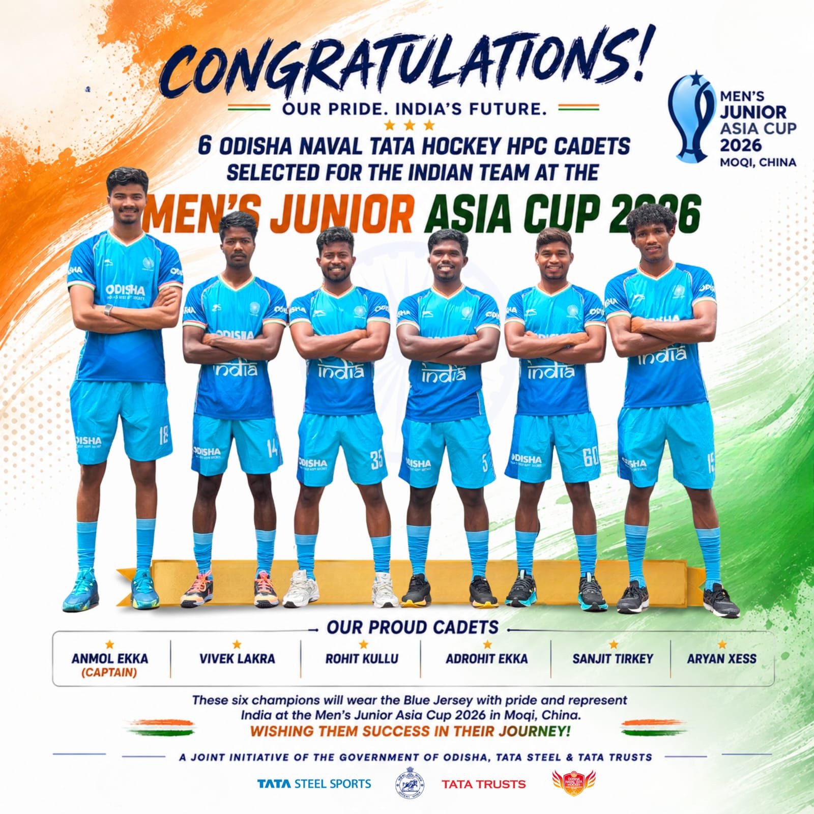 Hockey Junior Asia Cup Squad 2026